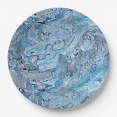 Niedlich Chic Lila Blue Imitats Sea Muschel Muster Pappteller (Vorderseite)