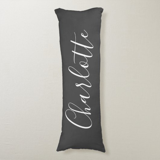 Niedlich Chic Minimalistisch Calligrafy Name Schwa Seitenschläferkissen (Vorderseite Vertikal)