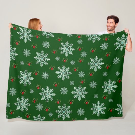 Niedlich Chic Modern Snowflakes Weihnachtsmuster Fleecedecke (Beispiel)