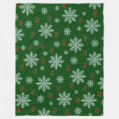 Niedlich Chic Modern Snowflakes Weihnachtsmuster Fleecedecke (Vorderseite)