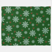 Niedlich Chic Modern Snowflakes Weihnachtsmuster Fleecedecke (Vorderseite (Horizontal))