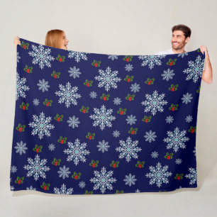 Niedlich Chic Modern Snowflakes Weihnachtsmuster Fleecedecke