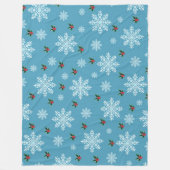 Niedlich Chic Modern Snowflakes Weihnachtsmuster Fleecedecke (Vorderseite)