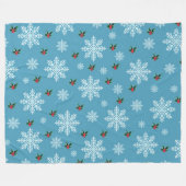 Niedlich Chic Modern Snowflakes Weihnachtsmuster Fleecedecke (Vorderseite (Horizontal))