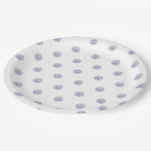 Niedlich Chic Muster Blume Lavender Polka Dot Blue Pappteller (Schrägansicht)