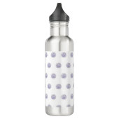 Niedlich Chic Muster Blume Lavender Polka Dot Edelstahlflasche (Links)