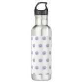 Niedlich Chic Muster Blume Lavender Polka Dot Edelstahlflasche (Vorderseite)