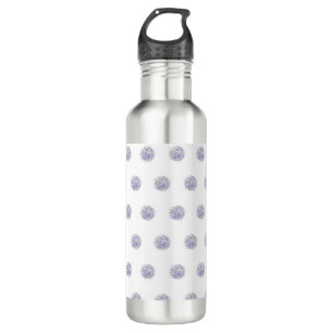 Niedlich Chic Muster Blume Lavender Polka Dot Edelstahlflasche