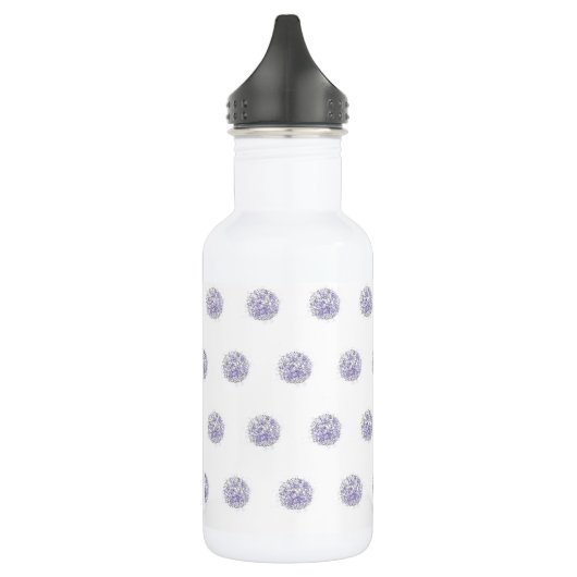 Niedlich Chic Muster Blume Lavender Polka Dot Edelstahlflasche (Links)