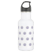 Niedlich Chic Muster Blume Lavender Polka Dot Edelstahlflasche (Vorderseite)
