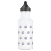 Niedlich Chic Muster Blume Lavender Polka Dot Edelstahlflasche (Rechts)