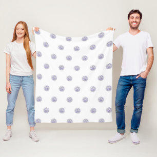 Niedlich Chic Muster Blume Lavender Polka Dot Fleecedecke