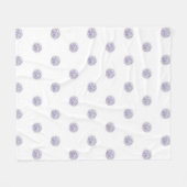 Niedlich Chic Muster Blume Lavender Polka Dot Fleecedecke (Vorderseite (Horizontal))