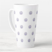 Niedlich Chic Muster Blume Lavender Polka Dot Milchtasse (Linke Ecke)