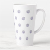 Niedlich Chic Muster Blume Lavender Polka Dot Milchtasse (Rechts)