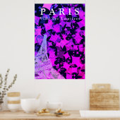 Niedlich Chic Paris Eiffel Tower Zitat Poster (Küche)