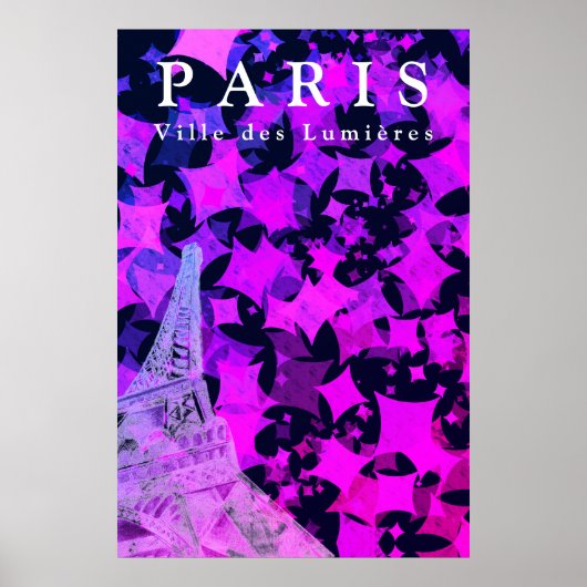 Niedlich Chic Paris Eiffel Tower Zitat Poster (Vorne)