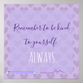 Niedlich Chic Pastel Lavender Motivierend Poster (Vorne)