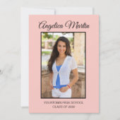 Niedlich Chic Pink Abschluss 3 Foto Class 2022 (Vorderseite)