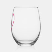 Niedlich Chic Pink Bride Cursive Script Herz Weinglas Ohne Stiel (Links)