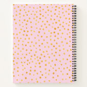 Niedlich Chic Pink Gold Polka Dot Personalisiert Notizblock (Rückseite)