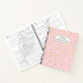 Niedlich Chic Pink Gold Polka Dot Personalisiert R Notizblock (Innenseite)