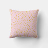 Niedlich Chic Pink Gold Polka Dots Personalisierte Kissen (Rückseite)