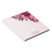 Niedlich Chic Pink Peony Bold Elegantes Flora Notizblock (angewinkelt)