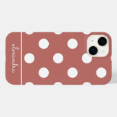 Niedlich Chic Pink Polka Dot Muster Personalisiert Case-Mate iPhone Hülle (Rückseite (Horizontal))