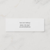 Niedlich Chic Pink und Black Gold Confetti Girl Mini Visitenkarte (Rückseite)