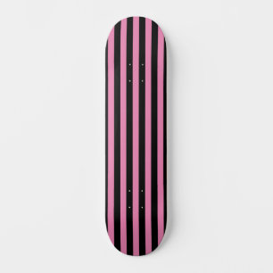 Niedlich Chic Pink und schwarz Vertikal gestreift Skateboard