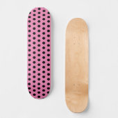Niedlich Chic Polka Dots Rosa und Schwarz Skateboard (Vorderseite)