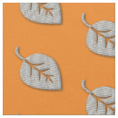 Niedlich Chic Silver Grau Leaf Muster Stoff (Nahaufnahme)