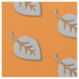 Niedlich Chic Silver Grau Leaf Muster Stoff