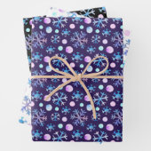 Niedlich Chic Snowflake Wasserfarben Weihnachten Geschenkpapier Set (Beispiel)