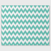 Niedlich Chic Türkise Aquamarin Zickzack Zigzag Pr Geschenkpapier (Flach)