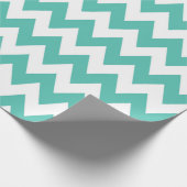 Niedlich Chic Türkise Aquamarin Zickzack Zigzag Pr Geschenkpapier (Ecke)