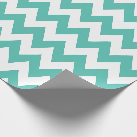 Niedlich Chic Türkise Aquamarin Zickzack Zigzag Pr Geschenkpapier (Ecke)