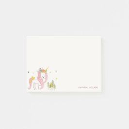 Niedlich Chic Whimsical Magical Unicorn Rosa Prinz Post-it Klebezettel
