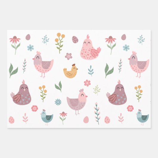 Niedlich Chick Birthday Geschenkpapier Set (Vorderseite)