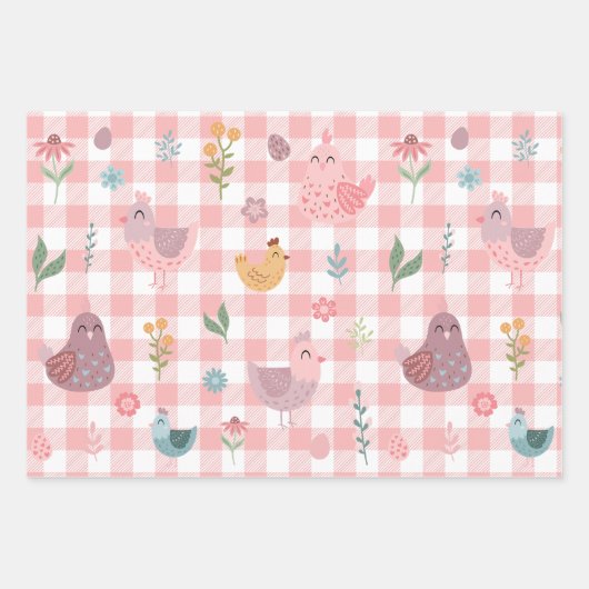 Niedlich Chick Birthday Geschenkpapier Set (Vorderseite)