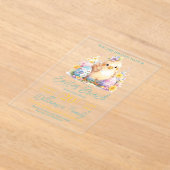 Niedlich Chick Floral Blue Oaster Brunch Acryleinladungen (Ablage )