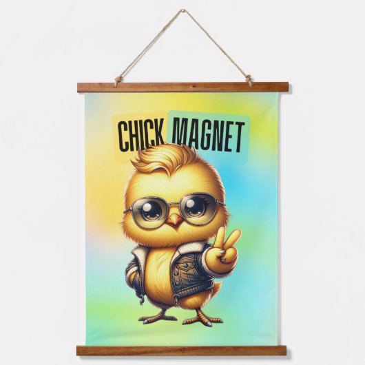 Niedlich Chick Magnet Ostern-54546 Wandteppich Mit Holzrahmen (Vorderseite)