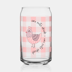 Niedlich Chick Peach Gingham Dosenglas
