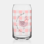 Niedlich Chick Peach Gingham Dosenglas (Rückseite)