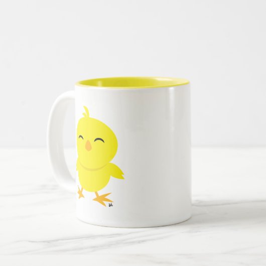Niedlich Chick Smile Coffee Tasse (Vorderseite Links)