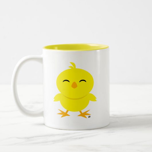 Niedlich Chick Smile Coffee Tasse (Links)