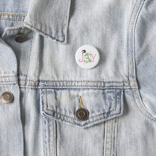 Niedlich Chickadee "Joy" Button (Beispiel)