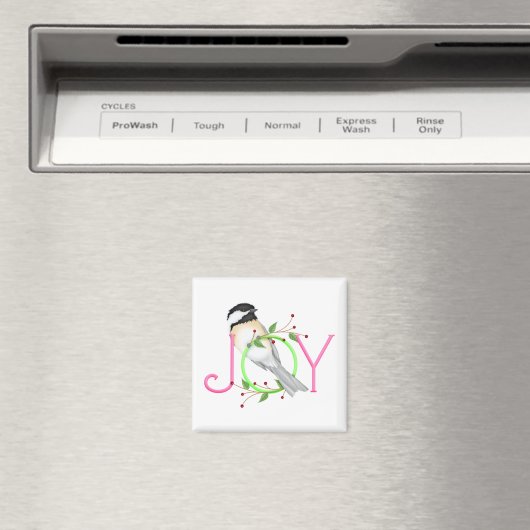 Niedlich Chickadee "Joy" Magnet (In Situ (Geschirrspüler))