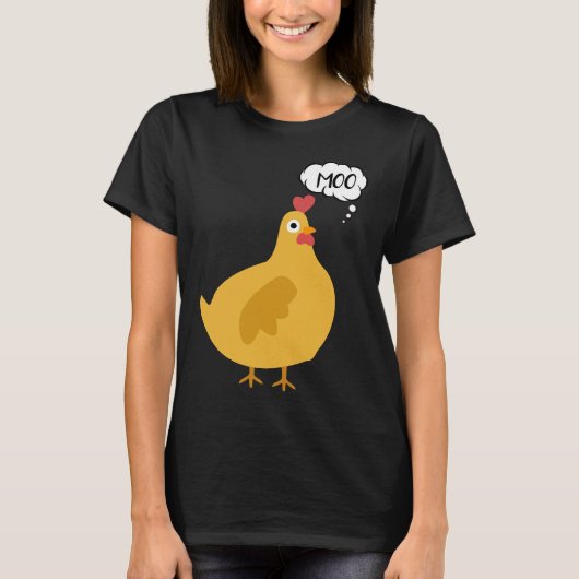 Niedlich Chicken Moo T-Shirt (Vorderseite)